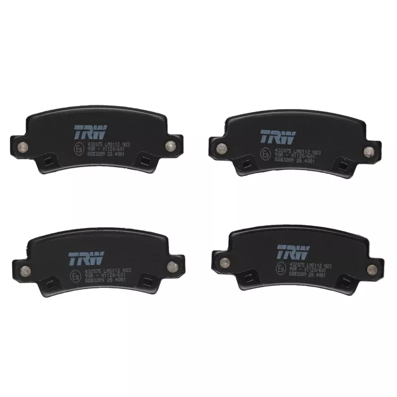 Jeu de 4 plaquettes de frein arrière TRW GDB3289 - Visuel 2