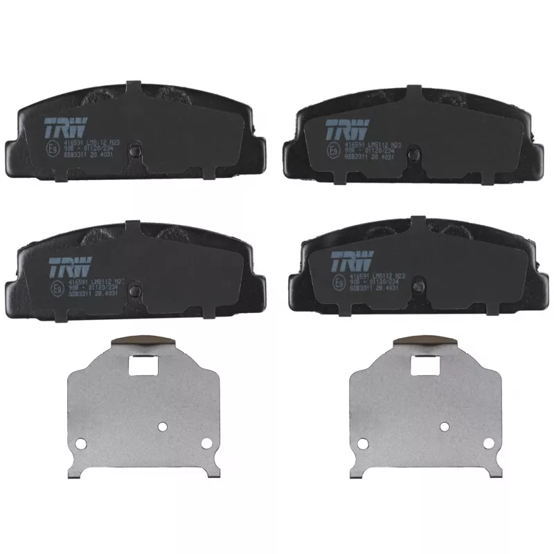 Jeu de 4 plaquettes de frein avant TRW GDB3352 - Visuel 1