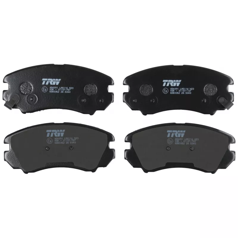 Jeu de 4 plaquettes de frein avant TRW GDB3352 - Visuel 2