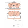 Jeu de 4 plaquettes de frein avant TRW [GDB3418]
