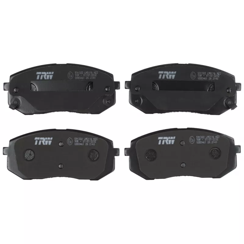 Jeu de 4 plaquettes de frein avant TRW GDB3461 - Visuel 1