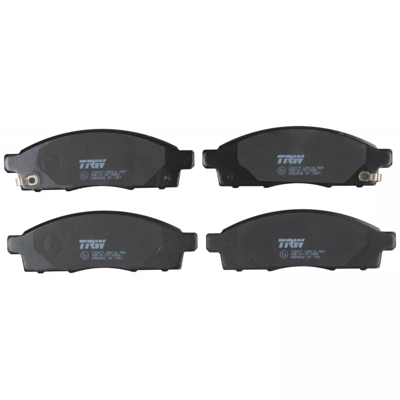 Jeu de 4 plaquettes de frein avant TRW GDB3502 - Visuel 1