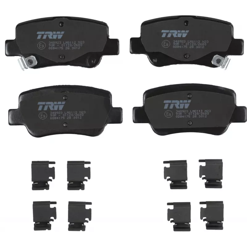 Jeu de 4 plaquettes de frein arrière TRW GDB4175 - Visuel 1