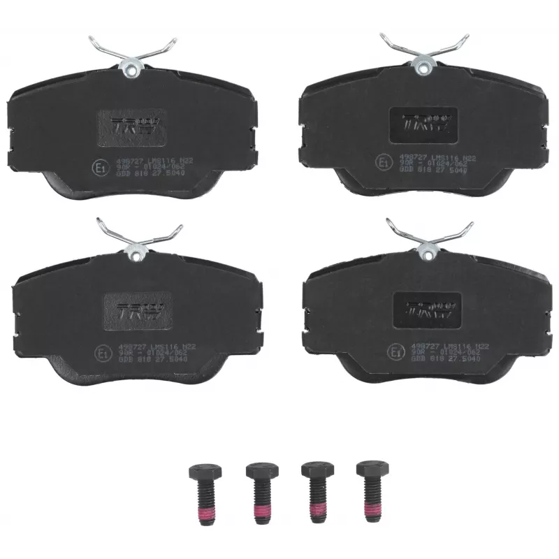 Jeu de 4 plaquettes de frein avant TRW GDB818 - Visuel 1