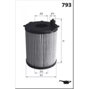 Filtre à huile MECAFILTER OEM 05L115562