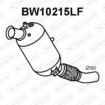 VENEPORTE BW10215LF - Filtre à particules / à suie, échappement