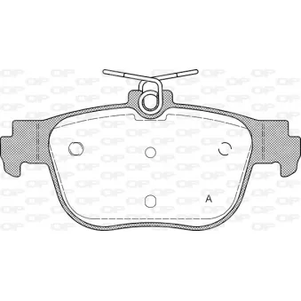 Jeu de 4 plaquettes de frein arrière OPEN PARTS BPA1897.00 pour AUDI A3 35 TFSI - 150cv
