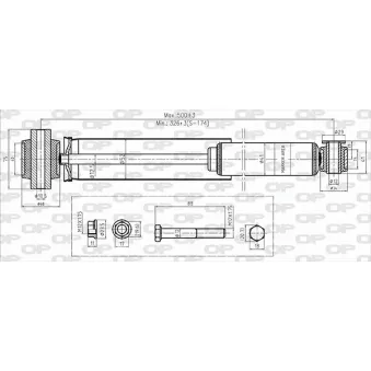 Jeu de 2 amortisseurs arrière OPEN PARTS OEM 8200122947