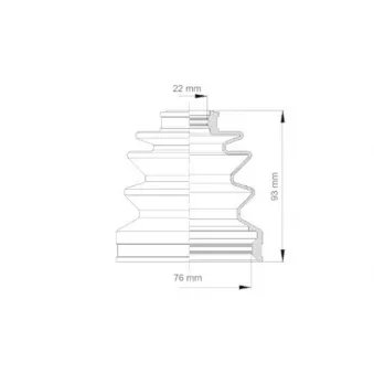 Joint-soufflet, arbre de commande GOOM OEM 44017S1AE51