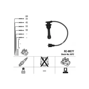 Kit de câbles d'allumage NGK 5072