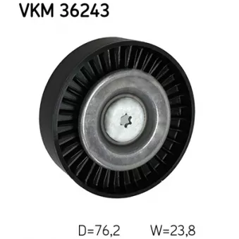 Poulie renvoi/transmission, courroie trapézoïdale à nervures SKF OEM LR004668
