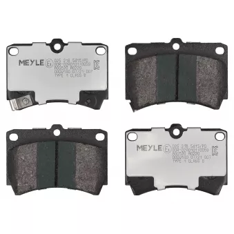 Jeu de 4 plaquettes de frein avant MEYLE OEM B5Y83328ZB