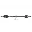 Arbre de transmission avant droit MEYLE [36-14 498 0055]
