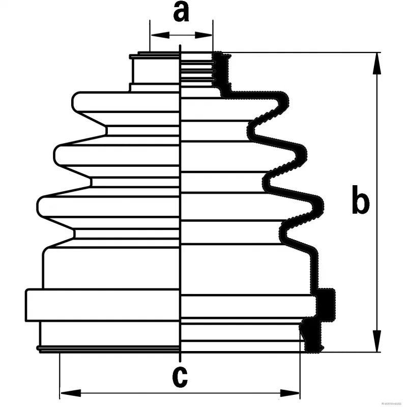 Soufflets de cardan avant HERTH+BUSS JAKOPARTS J2861014 - Visuel 1