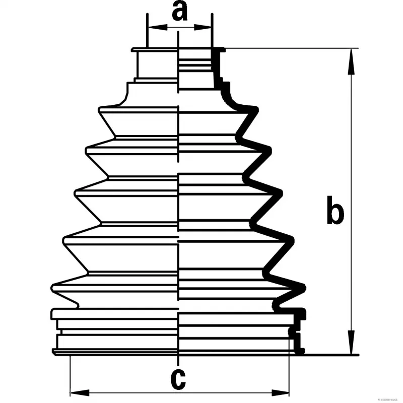 Soufflets de cardan avant HERTH+BUSS JAKOPARTS J2862012 - Visuel 1