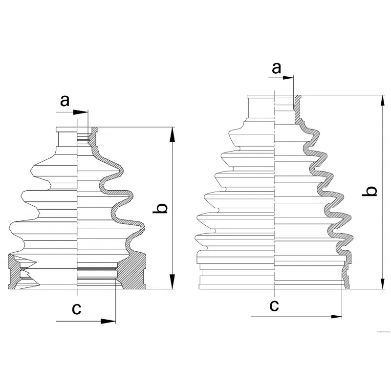Soufflets de cardan avant HERTH+BUSS JAKOPARTS J2862030 - Visuel 1