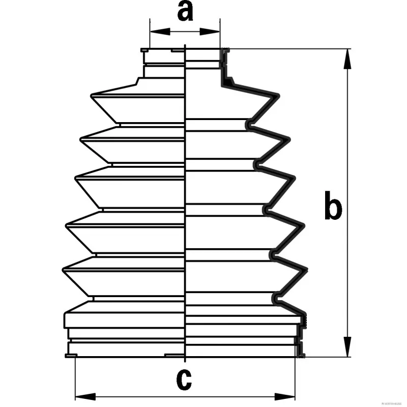 Soufflets de cardan avant HERTH+BUSS JAKOPARTS J2863011 - Visuel 1