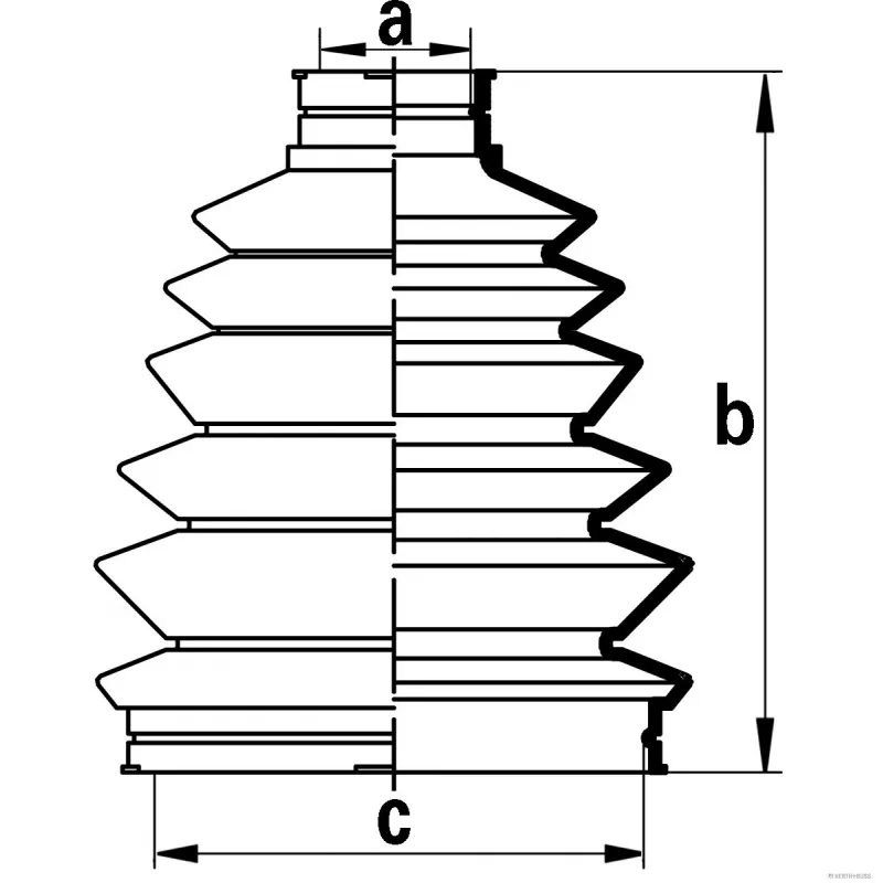 Soufflets de cardan avant HERTH+BUSS JAKOPARTS J2863013 - Visuel 1