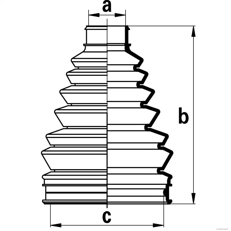 Soufflets de cardan avant HERTH+BUSS JAKOPARTS J2865010 - Visuel 1