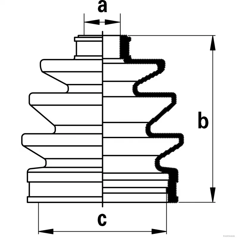 Soufflets de cardan avant HERTH+BUSS JAKOPARTS J2867009 - Visuel 1