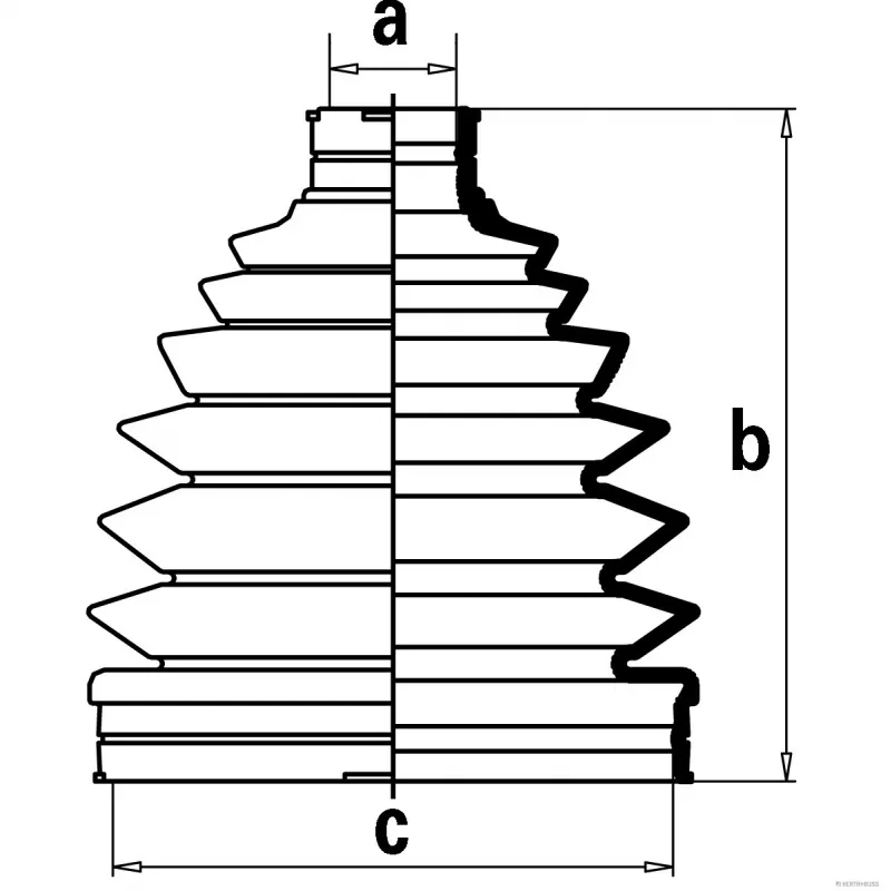 Soufflets de cardan avant HERTH+BUSS JAKOPARTS J2867016 - Visuel 1