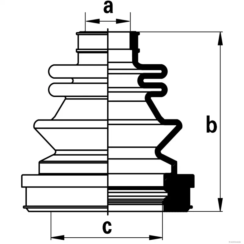 Soufflets de cardan avant HERTH+BUSS JAKOPARTS J2880902 - Visuel 1