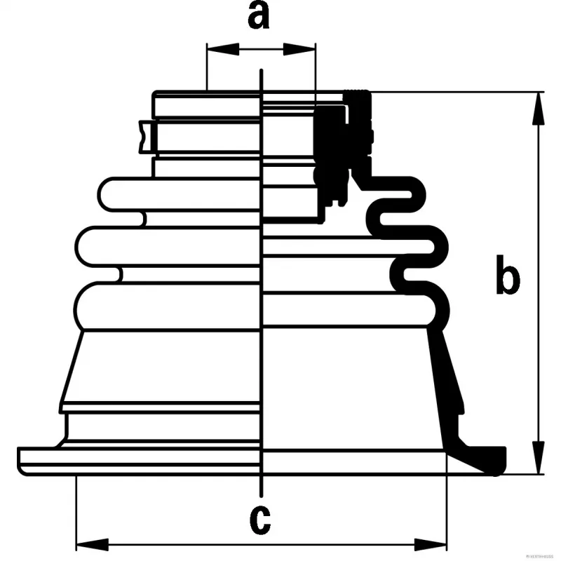 Soufflets de cardan avant HERTH+BUSS JAKOPARTS J2885013 - Visuel 1