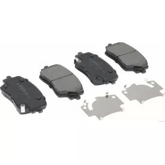 Jeu de 4 plaquettes de frein avant HERTH+BUSS JAKOPARTS J3600572 pour HYUNDAI KONA 1,6 T-GDi 4WD - 199cv