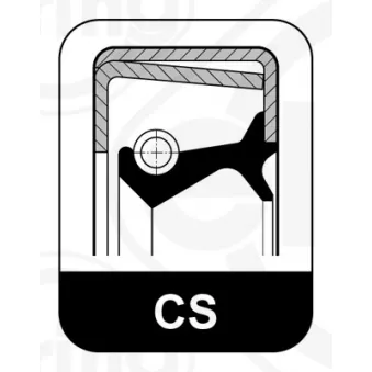 Bague d'étanchéité, moyeu de roue ELRING 464.872