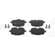 Jeu de 4 plaquettes de frein avant CHAMPION [573878CH]