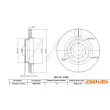 Jeu de 2 disques de frein avant Dr!ve+ [DBD1237C]