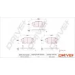 Dr!ve+ DP1010.10.0105 - Jeu de 4 plaquettes de frein avant