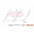 Dr!ve+ DP1010.10.0209 - Jeu de 4 plaquettes de frein avant