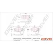 Dr!ve+ DP1010.10.0753 - Jeu de 4 plaquettes de frein avant