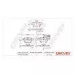 Dr!ve+ DP1010.10.0891 - Jeu de 4 plaquettes de frein avant