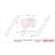 Dr!ve+ DP1010.10.1149 - Jeu de 4 plaquettes de frein avant