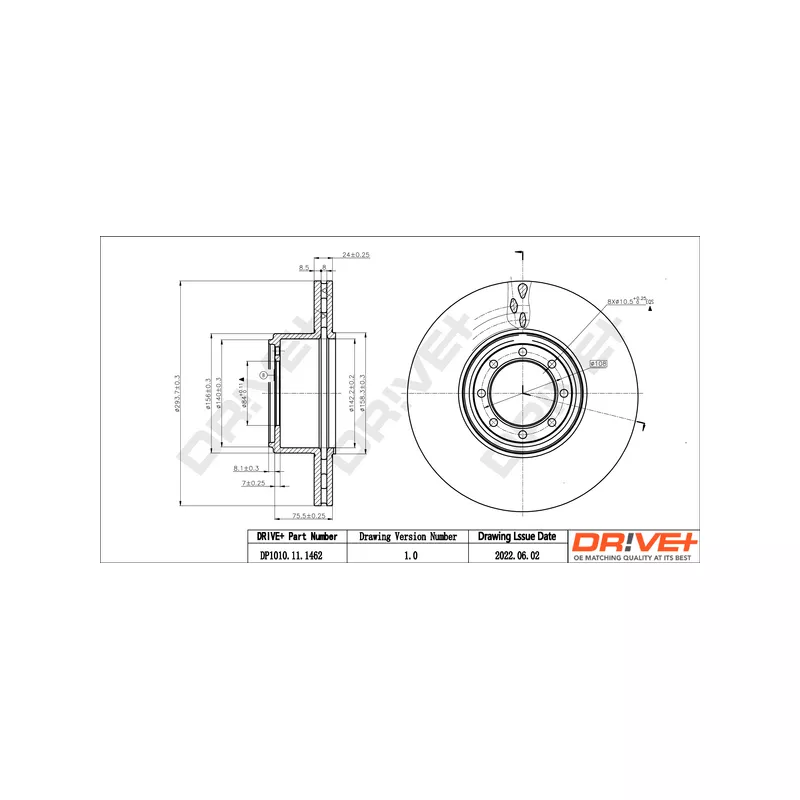 Jeu de 2 disques de frein arrière Dr!ve+ DP1010.11.1462 - Visuel 2