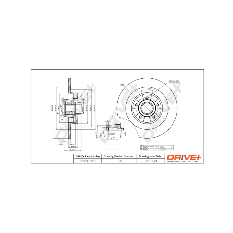 Jeu de 2 disques de frein arrière Dr!ve+ DP1010.11.1675 - Visuel 2