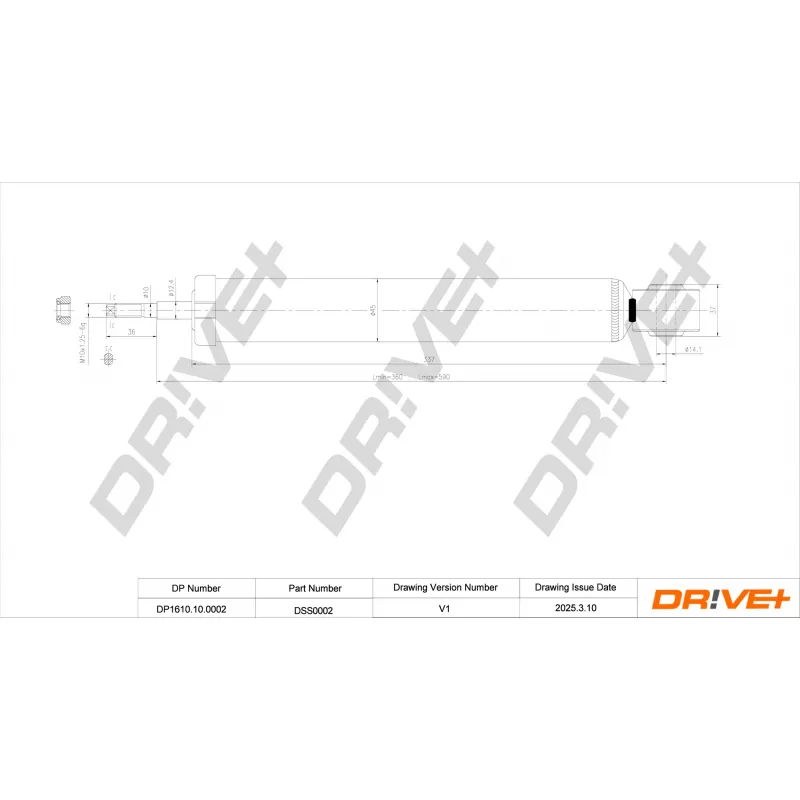 Jeu de 2 amortisseurs arrière Dr!ve+ DP1610.10.0002 - Visuel 1