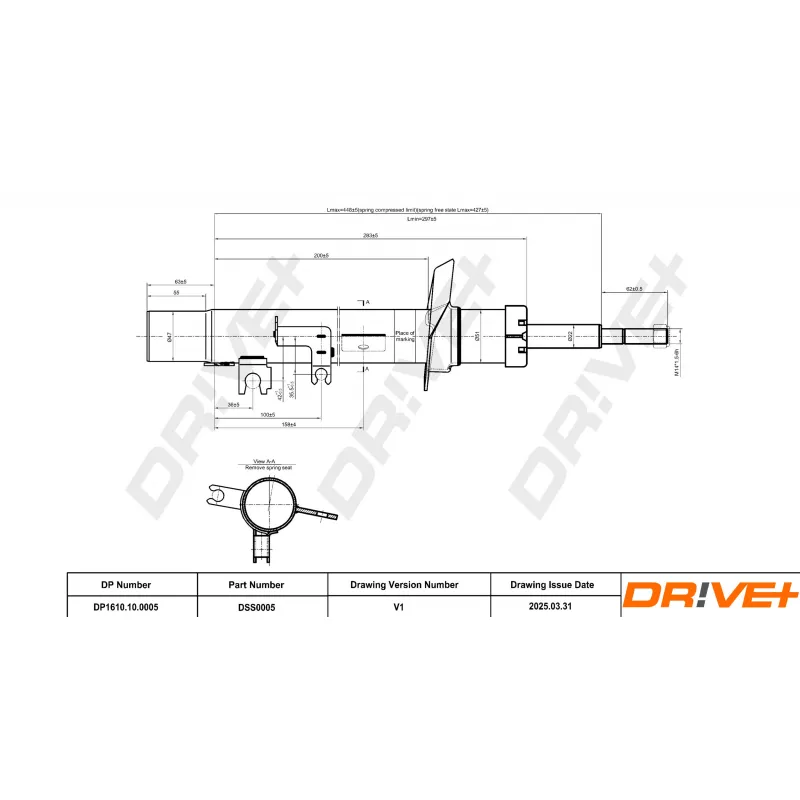 Amortisseur avant gauche Dr!ve+ DP1610.10.0005 - Visuel 1