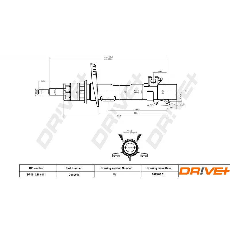 Jeu de 2 amortisseurs avant Dr!ve+ DP1610.10.0011 - Visuel 1