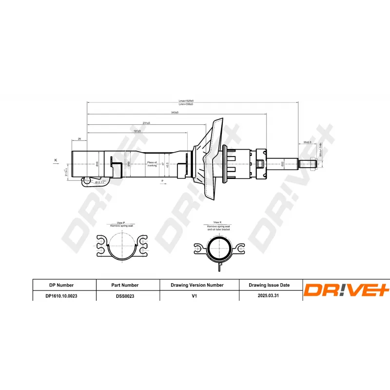 Jeu de 2 amortisseurs avant Dr!ve+ DP1610.10.0023 - Visuel 1