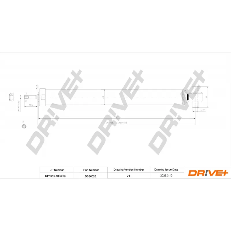 Jeu de 2 amortisseurs arrière Dr!ve+ DP1610.10.0026 - Visuel 1