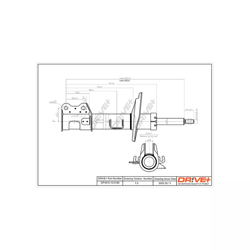 Amortisseur avant gauche Dr!ve+ DP1610.10.0180 - Visuel 1