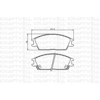 Jeu de 4 plaquettes de frein avant KRAFTVOLL GERMANY OEM 5810125A10