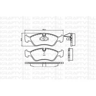 Jeu de 4 plaquettes de frein avant KRAFTVOLL GERMANY OEM 11046952012