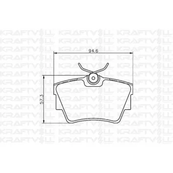 Jeu de 4 plaquettes de frein arrière KRAFTVOLL GERMANY OEM 4414029