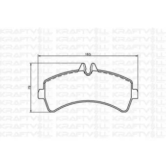 Jeu de 4 plaquettes de frein arrière KRAFTVOLL GERMANY OEM A0044208120