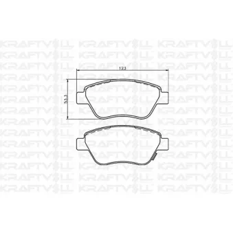 Jeu de 4 plaquettes de frein avant KRAFTVOLL GERMANY OEM 77363942