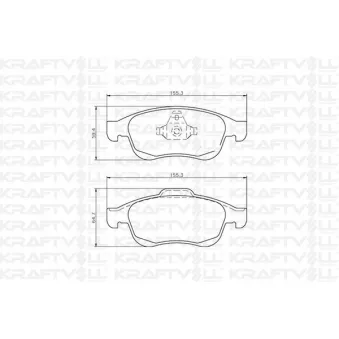 Jeu de 4 plaquettes de frein avant KRAFTVOLL GERMANY OEM 440603905R